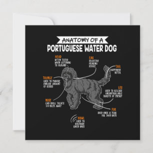 Anatomy Of A Portuguese Water Dog Dog Owner Gift Invitation