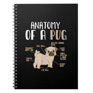 Anatomy Of A Pug Breed Dog Pet Hound Lover Notebook