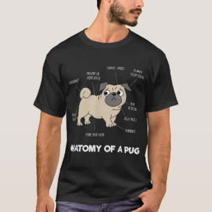 Anatomy Of A Pug - Funny Dog Body Parts T-Shirt