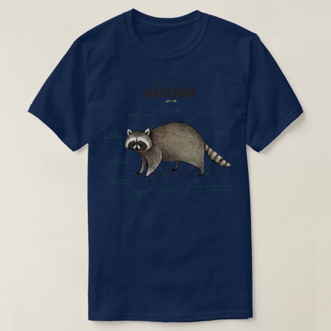 Anatomy of a Racoon T-Shirt (Design Front)
