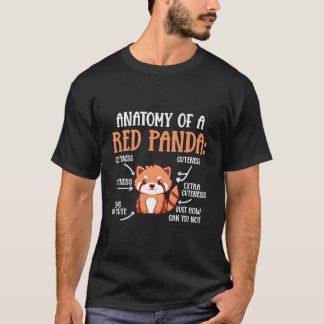Anatomy Of A Red Panda Science Zoologist Panda T-Shirt