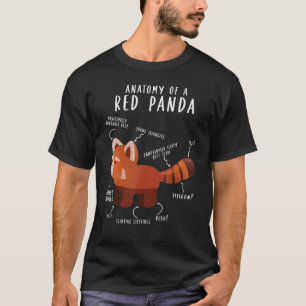 Anatomy Of A Red Panda Science Zoologist Red Panda T-Shirt