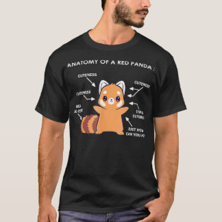Anatomy of a Red Panda Science Zoologist Red Panda T-Shirt