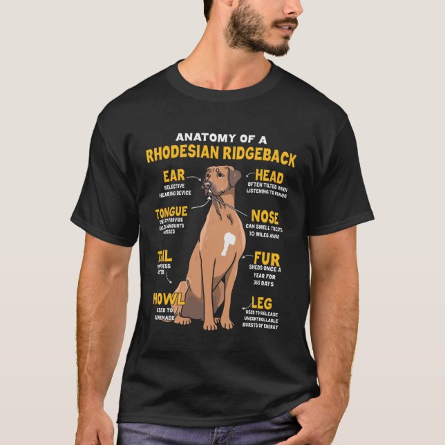 Anatomy Of A Rhodesian Ridgeback For Dog T-Shirt (Front)
