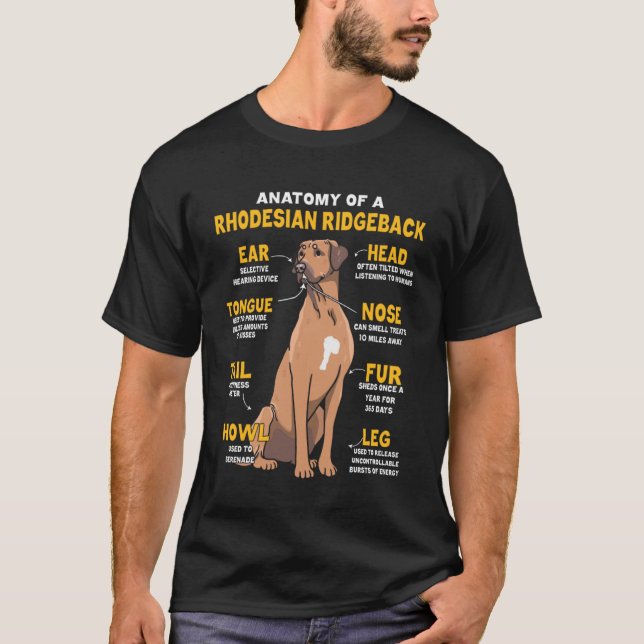 Anatomy Of A Rhodesian Ridgeback For Dog T-Shirt (Front)