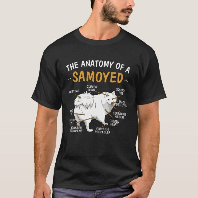 Anatomy Of A Samoyed For Dog T-Shirt (Front)