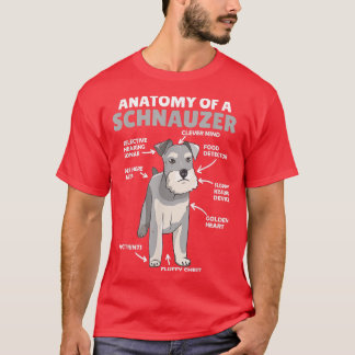 Anatomy Of A Schnauzer Cute Dogs Funny Dog Schnauz T-Shirt