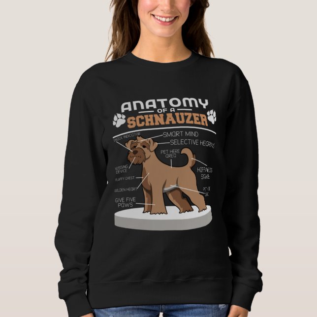 Anatomy Of A Schnauzer Sweatshirt (Front)