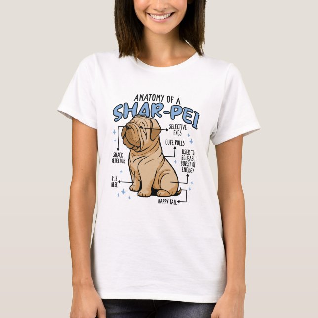 ANATOMY OF A SHARPEI DOG  T-Shirt (Front)
