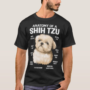 Anatomy of a Shih Tzu Dog Funny Gift T-Shirt
