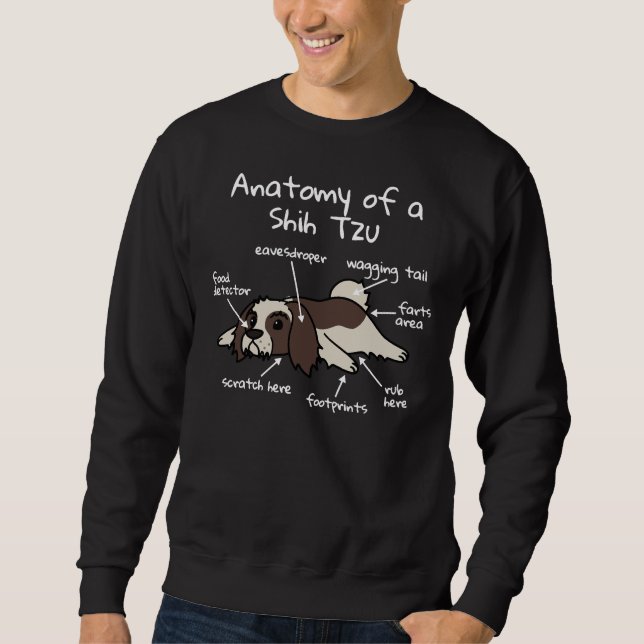 Anatomy Of A Shih Tzu Sweatshirt (Front)