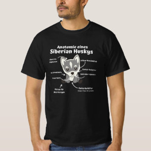 Anatomy Of A Siberian Husky Sweet Dog Puppy T-Shirt