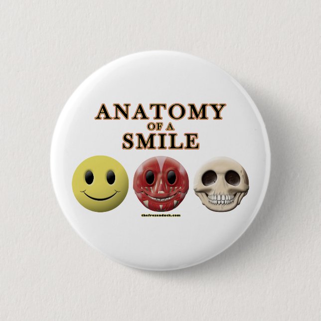 Anatomy of a Smile 6 Cm Round Badge (Front)