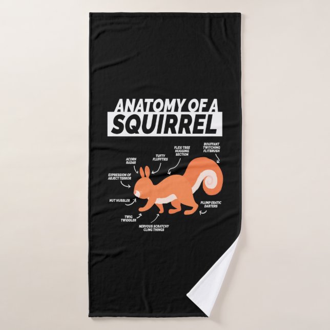 Anatomy Of A Squirrel Bath Towel (Bath Towel)