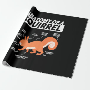 Anatomy Of A Squirrel Wrapping Paper