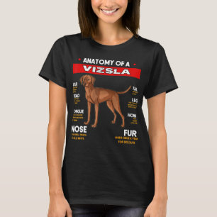 Anatomy Of A Vizsla Dogs Lovers T Shirt