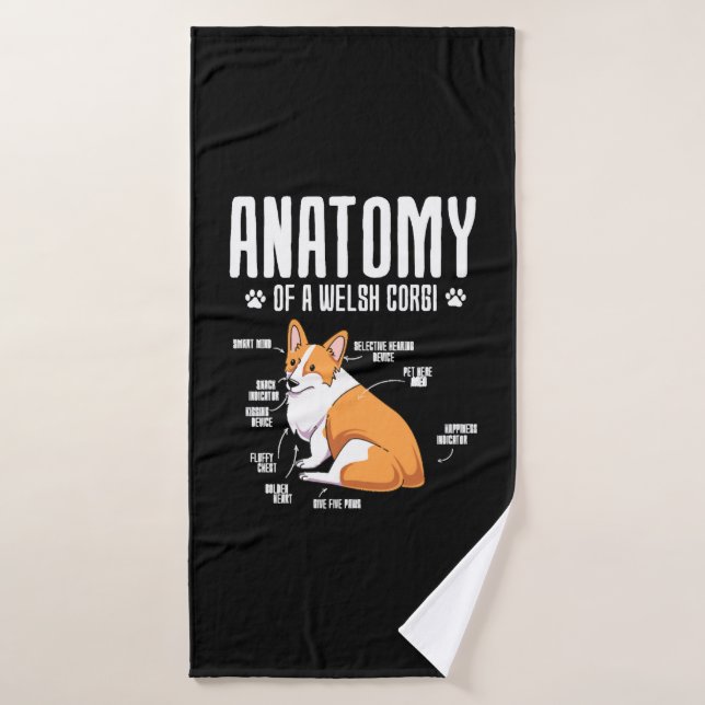 Anatomy Of A Welsh Corgi Bath Towel (Bath Towel)