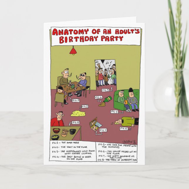 Anatomy of an Adult's Birthday Party Sam Backhouse Card (Front)