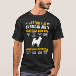 Anatomy Of An American Akita T-Shirt