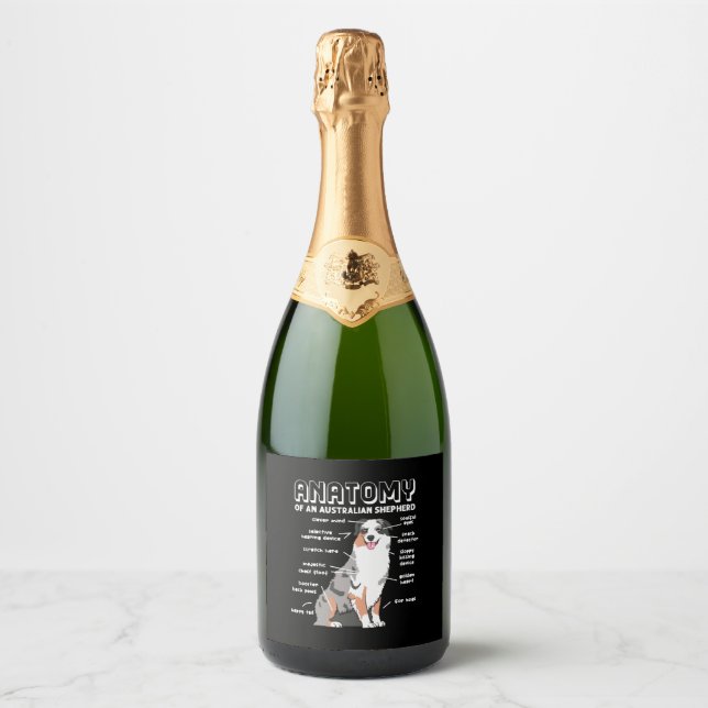 Anatomy of An Australian Shepherd Sparkling Wine Label (Front)