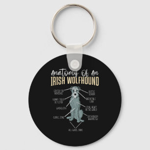 Anatomy Of An Irish Wolfhound Key Ring