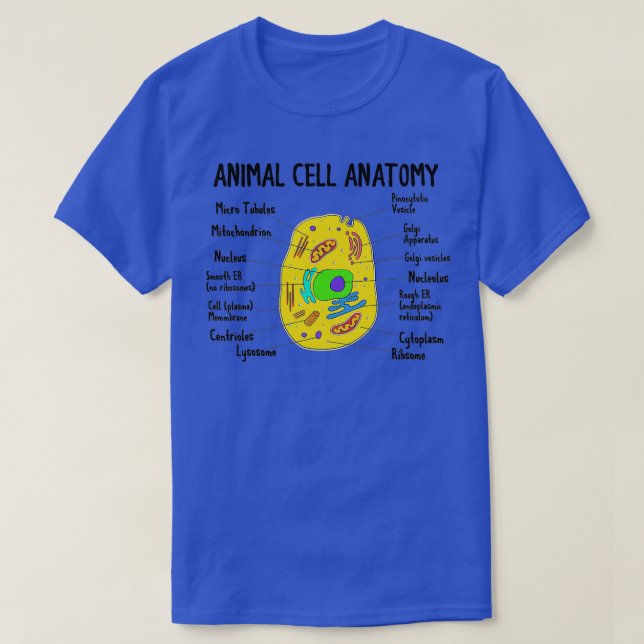 Anatomy Of Animal Cell Biology Biologist Science S T-Shirt (Design Front)