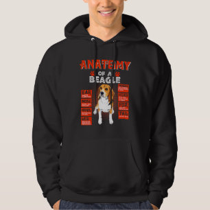 Anatomy Of Beagle Dogs Hoodie