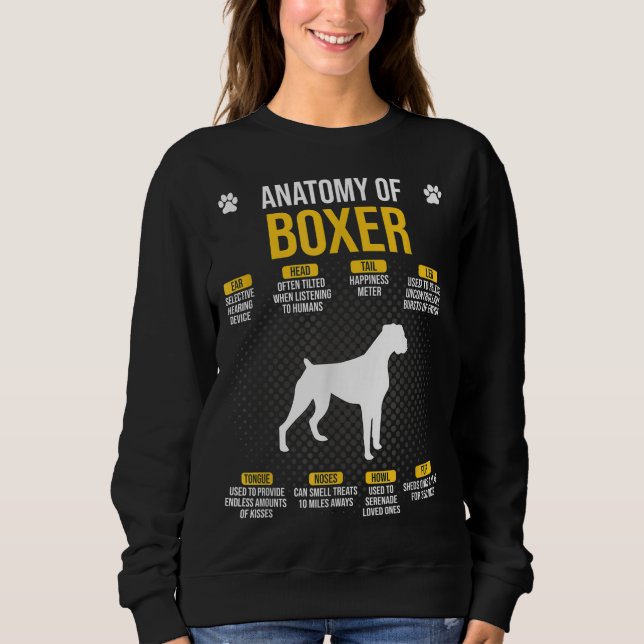 Anatomy Of Boxer Dog Lover Sweatshirt (Front)