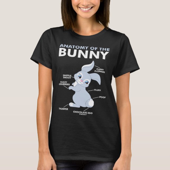 Anatomy of Bunny  Rabbit T-Shirt (Front)
