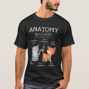 Anatomy of Cats Joke Cat Humour Tee Kitty Lover Fu