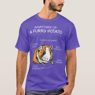 Anatomy Of Furry Potato Laboratory Pet Guinea Pig  T-Shirt