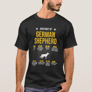Anatomy Of German Shepherd Dog Lover T Shirt