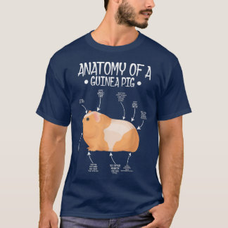 Anatomy of Guinea Pigs Pig Funny Cute Pet  T-Shirt