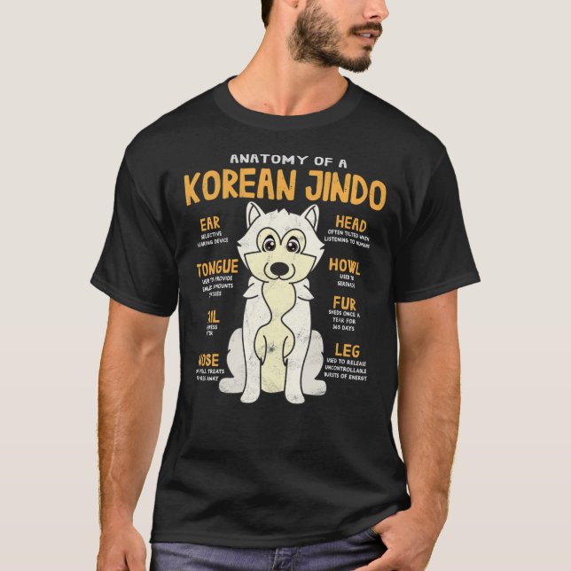 Anatomy of Korean Jindo Dog Classic T-Shirt (Front)