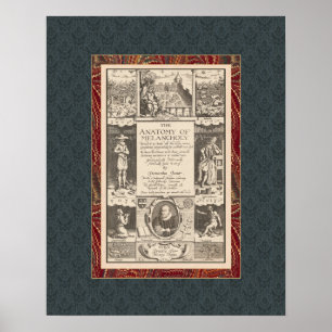 Anatomy of Melancholy Fascinating Antique Poster