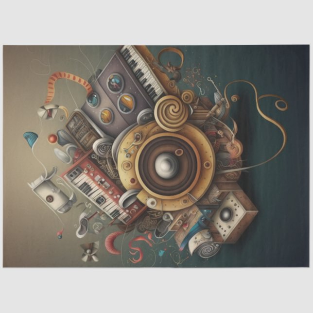 Anatomy of Music Series Design 1 Tissue Paper (Front)