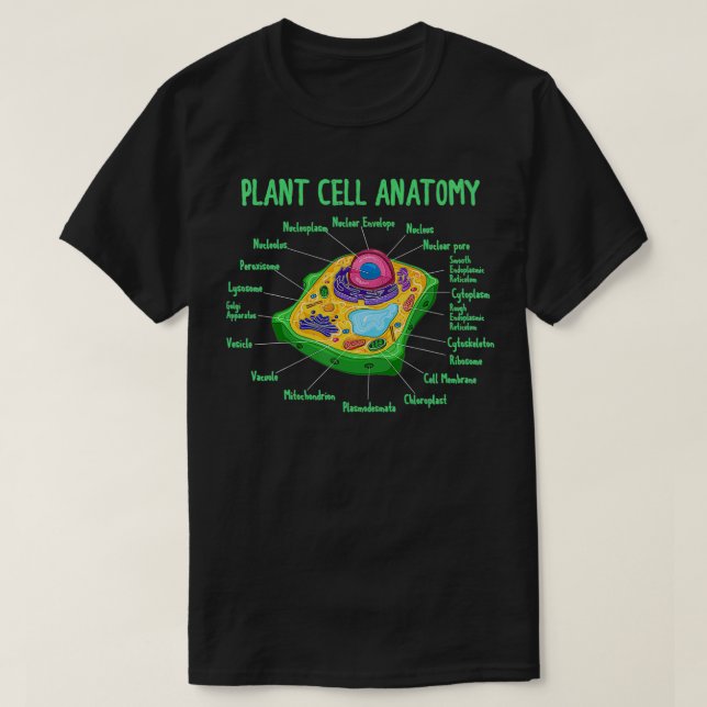 Anatomy Of Plant Cell Biology Biologist Science St T-Shirt (Design Front)