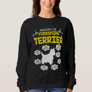 Anatomy Of Yorkshire Terrier Dog Sweatshirt
