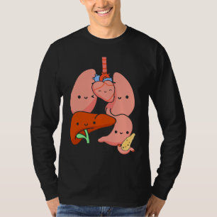 Anatomy Physiology Heart Lungs Vital Organs Illust T-Shirt