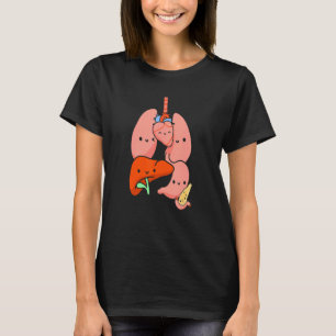 Anatomy Physiology Heart Lungs Vital Organs Illust T-Shirt