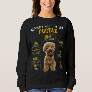 Anatomy Poodle For Women Men Sweatshirt