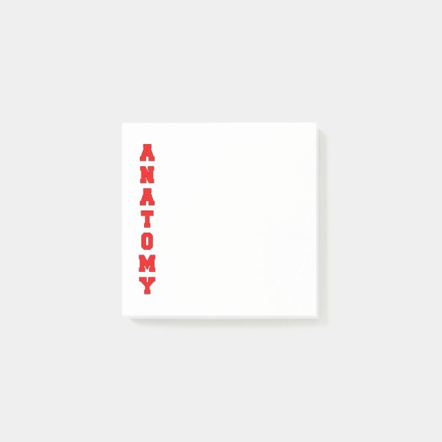 Anatomy Post-it Notes (Front)