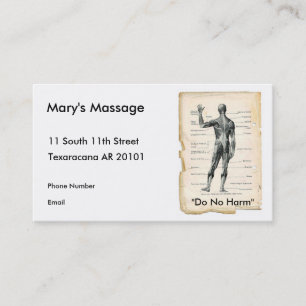 Anatomy Posterior Appointment Card