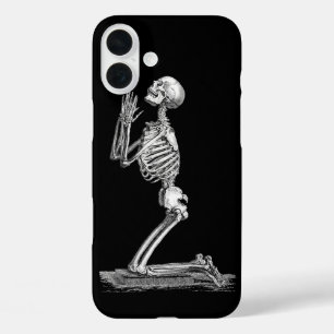 Anatomy Skeleton Illustration Black iPhone 16 Plus Case