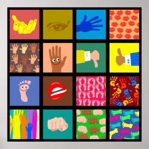 Anatomy Tile Wallpaper Poster