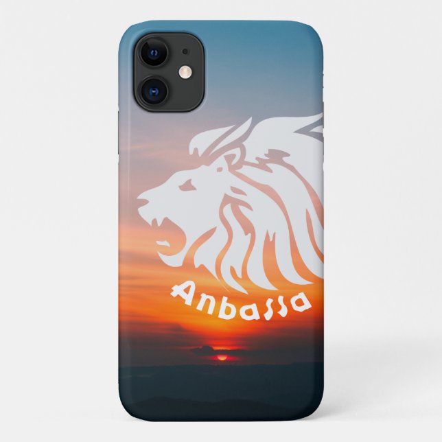 Anbessa Lion Head Ethiopia Case-Mate iPhone Case (Back)