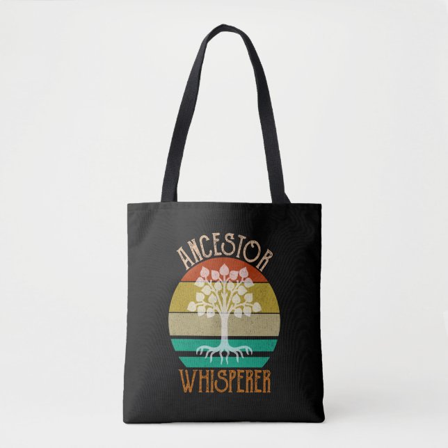 Ancestor Whisperer Genealogy Tote Bag (Front)