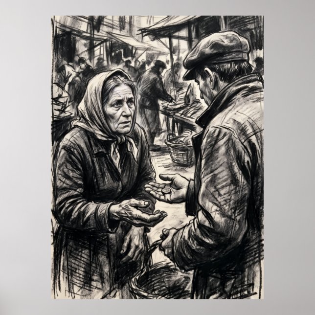 Ancestral Market Exchange Spirit Art Poster (Front)