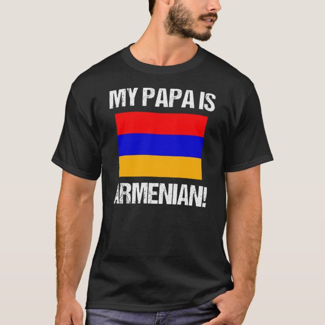 Ancestral Pride Armenian Papa Armenian Armenia T-Shirt (Front)