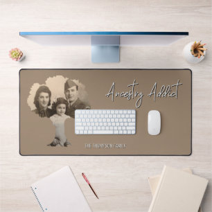 Ancestry Addict Family Tree Photo Desk Mat